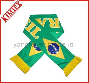 100% Acrylic Knitted Jacquard Fans Soccer Football Scarf